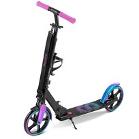 Hulajnoga miejska składana Movino Infinity Black Rainbow 200 mm ABEC-7, do 100 kg, czarna/neochrome