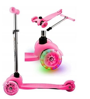 Hulajnoga Składana Trójkołowa Balansowa Led-Pink - Tobbi-Toys