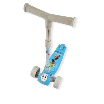 Hulajnoga składana trójkołowa świecące koła 202 Niebieska - Inny marka