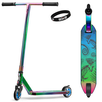 Hulajnoga wyczynowa ABEC-9 T-BAR SOKE PRO STREET Neo Chrome - SOKE