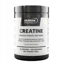 Human Protect CREATINE MONOHYDRATE 500g Kreatyna Monohydrat Natural
