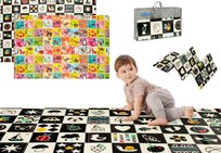 Humbi Gruba Mata Edukacyjna 2w1 z pianki XPE 180x120 polski alfabet kontrastowe obrazki Humbi