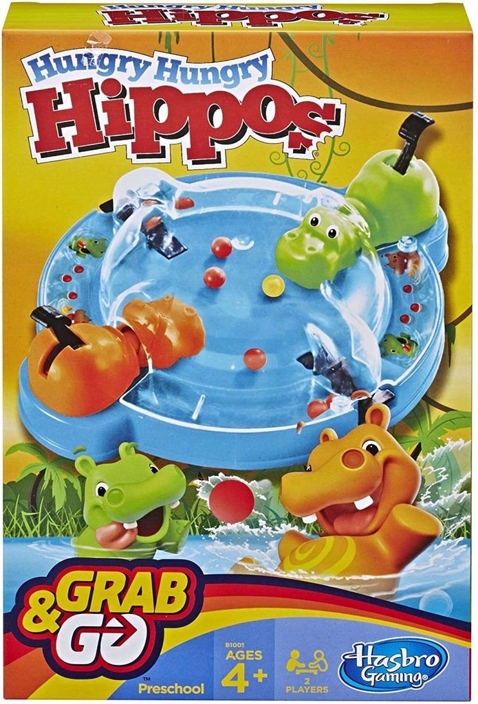 Hungry Hippo Grab And Go, gra planszowa, Hasbro