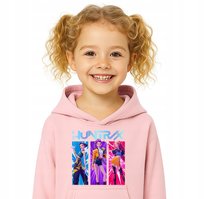 HUNTRIX K-POP DEMON HUNTERS BLUZA Z KAPTUREM CIEPŁA 116 JASNORÓŻOWA JHK