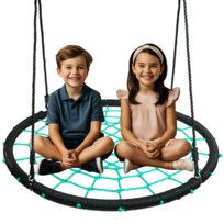 Huśtawka bocianie gniazdo FUNFIT GARDEN, czarno-zielona, 100 cm