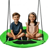 Huśtawka bocianie gniazdo FUNFIT GARDEN, zielono-czarna, 110 cm