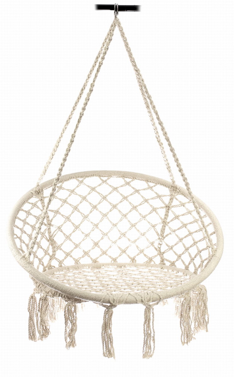 Huśtawka bocianie gniazdo IKONKA, ecru, 80 cm