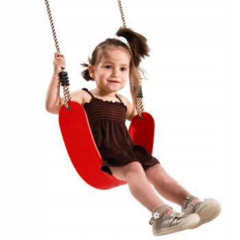 Huśtawka dla dzieci siedzisko elastyczne JF czerwona - Just Fun