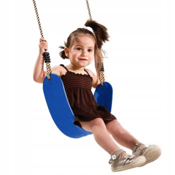 Huśtawka dla dzieci siedzisko elastyczne JF niebieskie - Just Fun