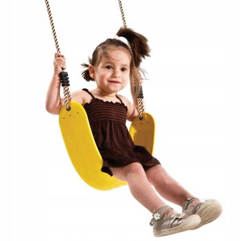 Huśtawka dla dzieci siedzisko elastyczne JF żółte - Just Fun