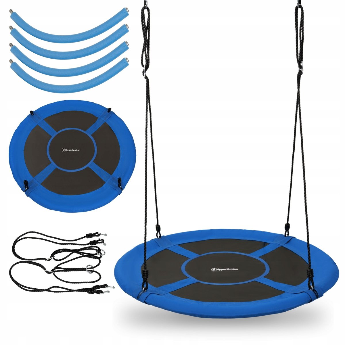 Zdjęcia - Huśtawka / bujaczek Huśtawka ogrodowa 110cm typu bocianie gniazdo Hyper Motion -kolor niebiesk