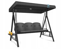 Huśtawka ogrodowa 3-osobowa KESSER Antracyt darmowa wysyłka