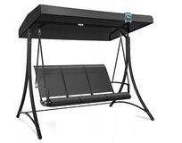 Huśtawka ogrodowa 3-osobowa KESSER Bordowa darmowa wysyłka