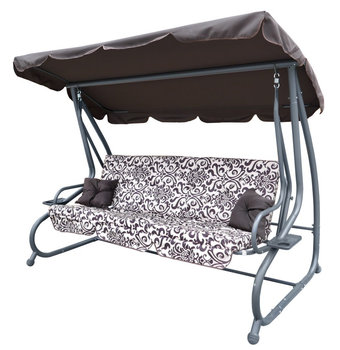 HUŚTAWKA OGRODOWA 8011 NOWY MODEL 2w1 Leżanka 3-4 osobowa 214cm x 168 cm x 114 cm HUŚTAWKA RAMIZ - RAMIZ