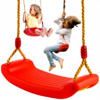 Huśtawka Ogrodowa dla Dzieci Deska Mocna Siedzisko Płaskie