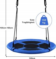 HUŚTAWKA OGRODOWA OKRĄGLA BOCIANIE GNIAZDO 100X100 CM