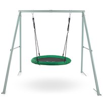 Huśtawka ogrodowa typu bocianie gniazdo ze stelażem i linami