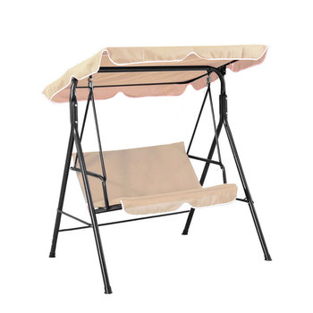 Huśtawka Ogrodowa Wolnostojąca 3 Osobowa Ławka Bujana Z Daszkiem Ogród Beż - Inny producent