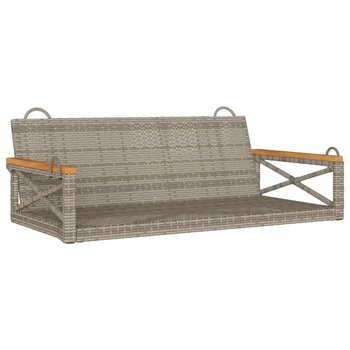 Huśtawka rattanowa szara 109x62x40 cm - Zakito Europe