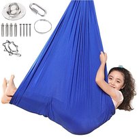 HUŚTAWKA SENSORYCZNA TERAPEUTYCZNA DLA DZIECI HAMAK 280x150cm 100kg Granatowy