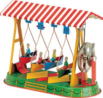 Huśtawka z łódkami - model napędzany maszyną parową Wilesco