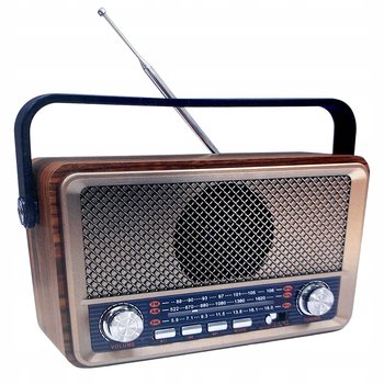 Hykker Radio Retro port USB Bluetooth brązowe - Hykker