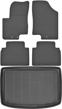 Hyundai ix20 Minivan od 2010-2019r. Bagażnik MAX-DYWANIK 910711 + Dywaniki MOTOHOBBY 181204 - Max-Dywanik