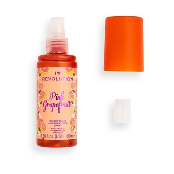 I Heart Revolution, I Heart Makeup, spray rozjaśniający makijaż Pink Grapefruit Fixing , 100ml - Makeup Revolution