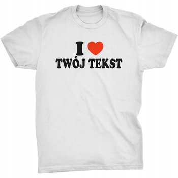 I Love Koszulka Z Własnym Tekstem Nadrukiem - GILDAN