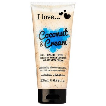 I Love, peeling pod prysznic Coconut & Cream, 200 ml - I Love