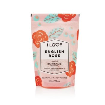 I Love Scented Bath Salts kojąco-relaksująca sól do kąpieli English Rose 500g - Inna marka