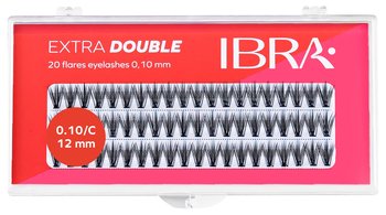 Ibra, Extra Double, kępki rzęs 0.10 C 12 mm - Ibra