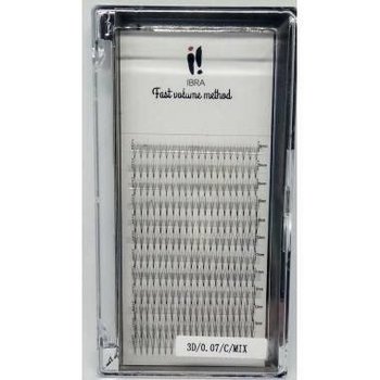 Ibra, Fast Volume Method, rzęsy 3D C 0,07 MIX - Ibra
