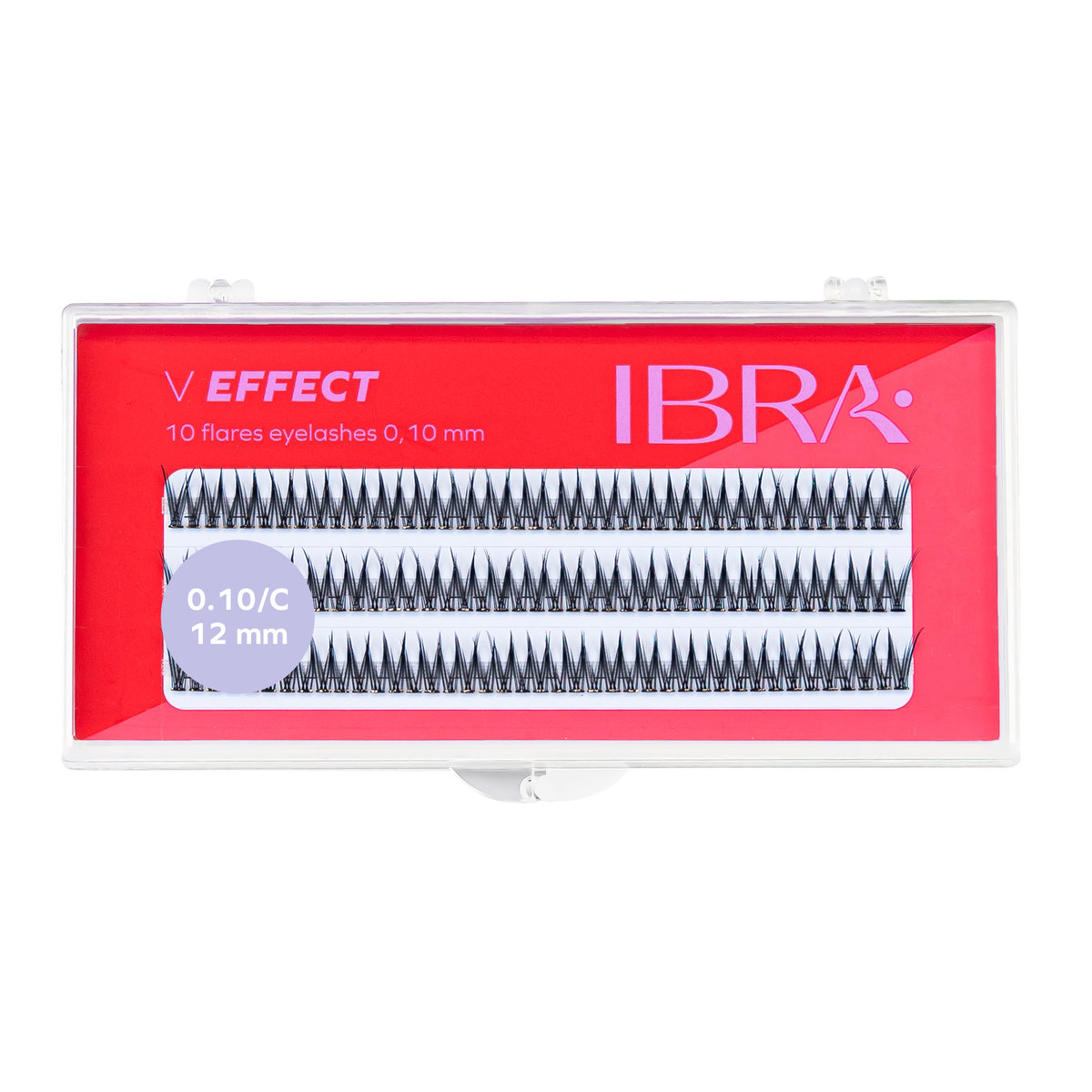 Ibra, V Effect, Kępki rzęs 12 mm, 120 szt.-Zdjęcie-0
