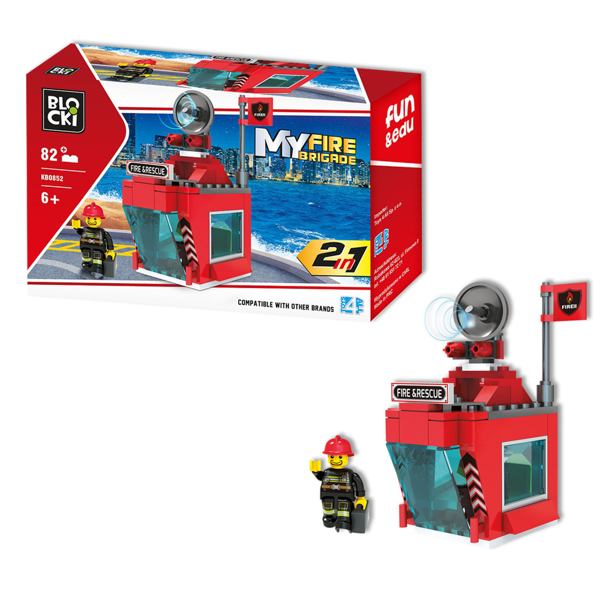 Icom, klocki konstrukcyjne Blocki MyFireBrigade, 2w1