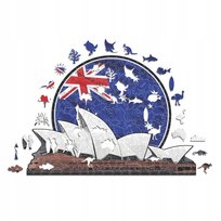 Iconic Puzzles Opera w Sydney 100% drewniane puzzle prezent Opera House