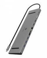 IcyBox Stacja dokująca IB-DK2106a-CPD 11 w 1, 2x HDMI, 1x VGA, LAN, czytnik kart, 3x USB, 100W PD IcyBox