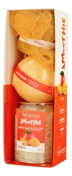 IDCinstitute, Smoothie, Zestaw do kąpieli Mango (kula,sól,myjka) - IDC Institute
