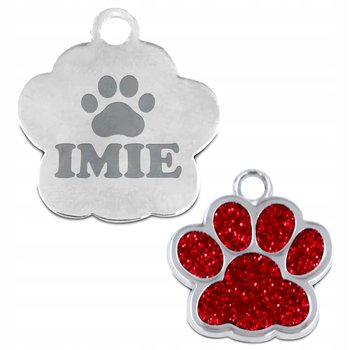 Identyfikator Adresówka Łapka Czerwona Grawer Wz - Inna marka