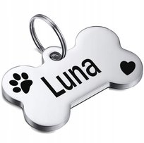 IDENTYFIKATOR ADRESÓWKA PIES KOT ŁAPKA TWÓJ GRAWER