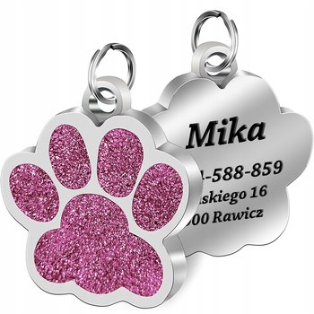 IDENTYFIKATOR ADRESÓWKA PIES KOT ŁAPKA TWÓJ GRAWER - Reverse