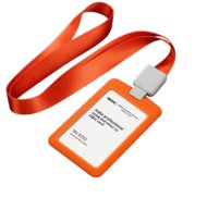 Identyfikator etui holder na kartę ze smyczą wysuwaną dla firmy POMARAŃCZ / Dezhi