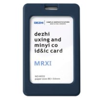 Identyfikator holder ze smyczą - elegancki granatowy / dezhi