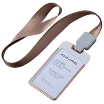 Identyfikator na smycz wysuwaną nowoczesny– lekki holder na karty ZŁOTY / Dezhi