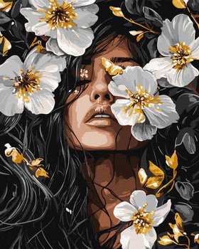 IDEYKA Malowanie Po Numerach  Muzyka płatków z metalicznymi dodatkowymi farbami 40x50cm Na ramie, KHO8507 - Ideyka