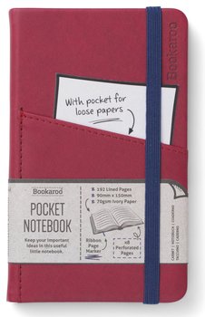 IF, notatnik a6 bookaroo journal pocket bordowy - IF