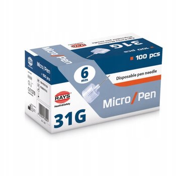 Igły do penów micro/ pen 31G 6mm Rays 100 sztuk - inna (Inny)