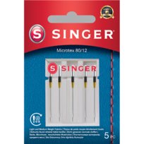 Igły Microtex 80/12 Singer - 5 sztuk do precyzyjnego szycia Singer