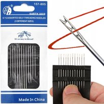 Igły Samonawlekające Ręczne Zestaw 12 Szt Komplet Do Szycia Rozmiary