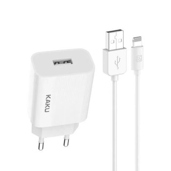 iKaku KSC-396 Inteligentna ładowarka z gniazdem USB 2,4A + kabel USB na Lightning 1m - iKaku